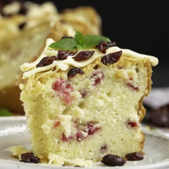 Greek Yogurt Cranberry Pound Cake