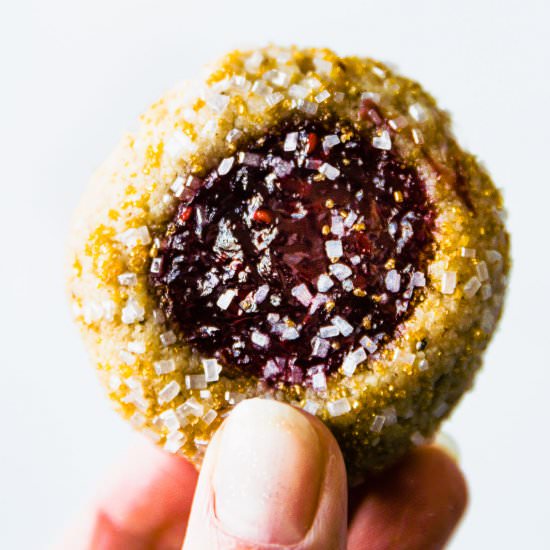 Raspberry Thumbprint Cookies