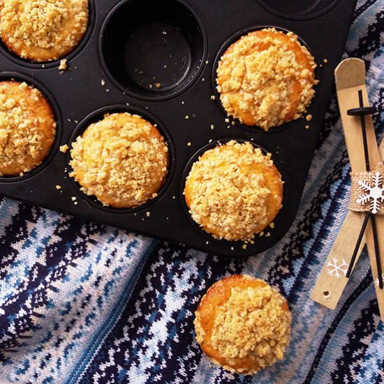 Swedish Hazelnut Streusel Muffins