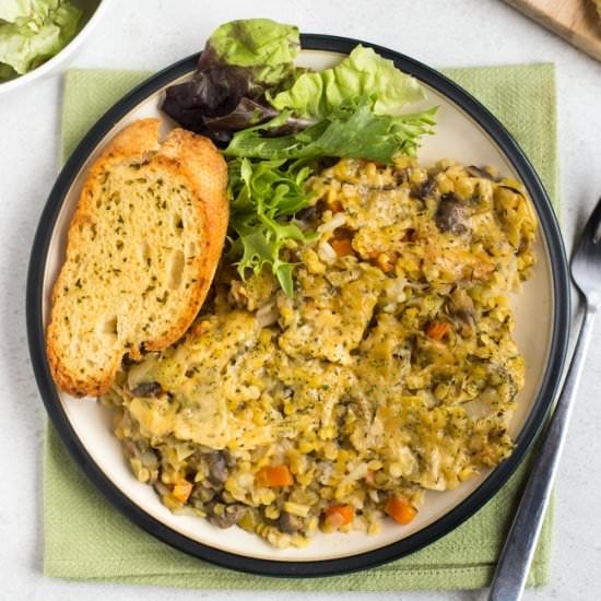 Instant Pot very veggie lentil bake