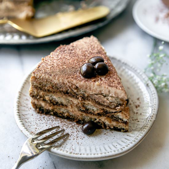 Mocha Tiramisu with Almonds