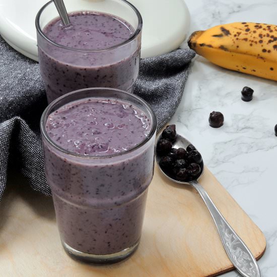 Banana – Blueberry smoothie