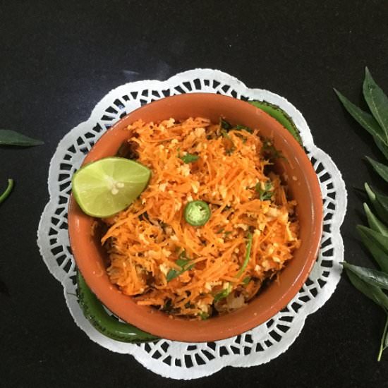 Indian Grated Carrot Salad