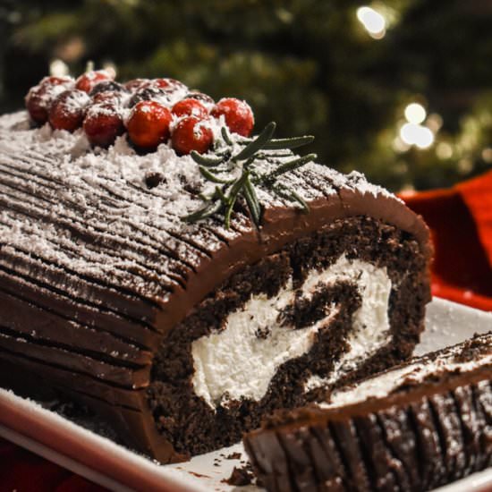 Yule Log Cake (Bûche de Noël)