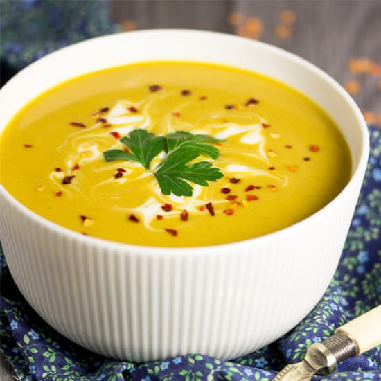 Curried Coconut Lentil Soup