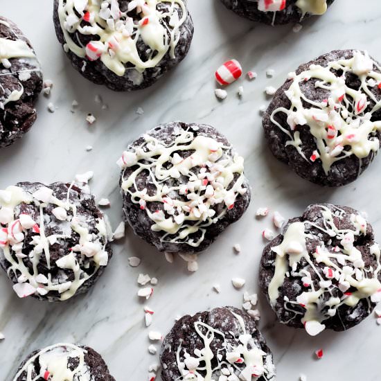 Chocolate Peppermint Cake Cookies