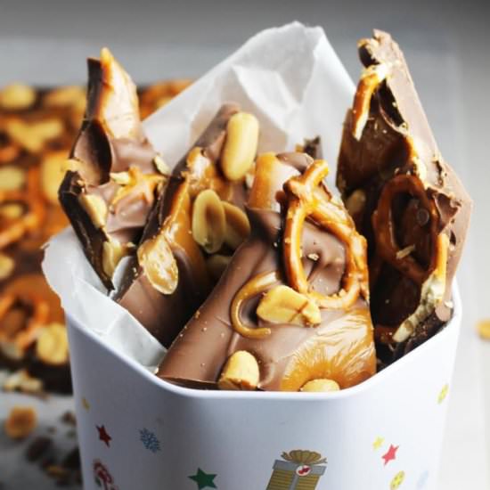 Sweet and Salty Chocolate Bark