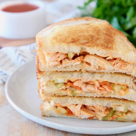 Buffalo Turkey Grilled Cheese