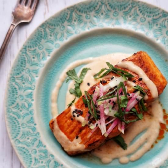 Tom Yum Coconut Salmon
