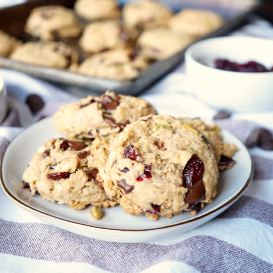 vegan autumn monster cookies