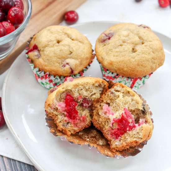 Cranberry Banana Muffins