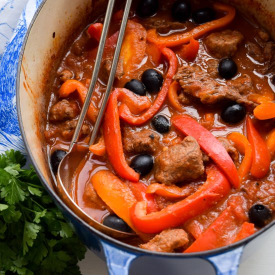 Beef, Tomato & Pepper Casserole