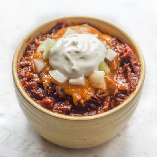 Shredded Beef Instant Pot Chili