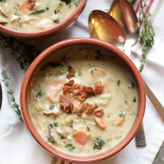 creamy chicken & wild rice soup