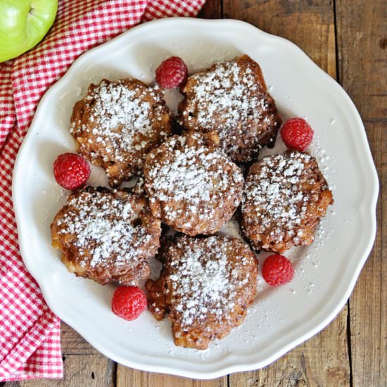 Apple Fritters with Spanish Almonds