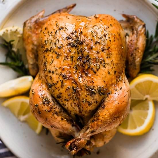 Roast Chicken With Rosemary & Lemon