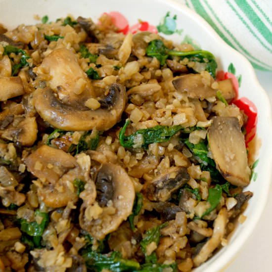 Mushroom Cauliflower Rice
