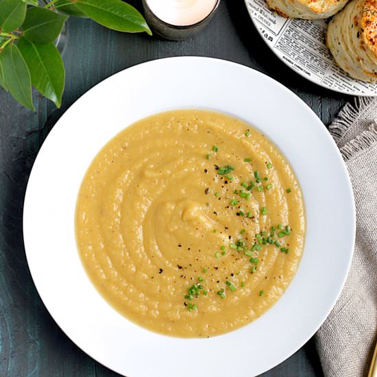 Brown Butter Leek and Turnip Soup