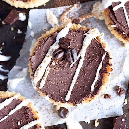 Dark Choc Espresso Ganache Tarts