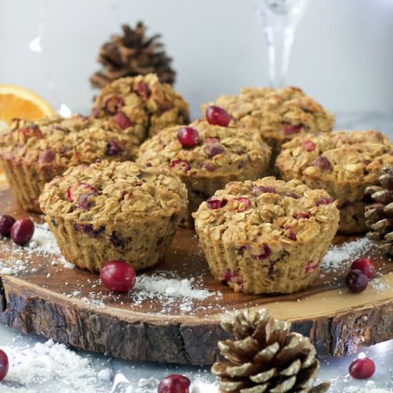 Cranberry Orange Oatmeal Muffins
