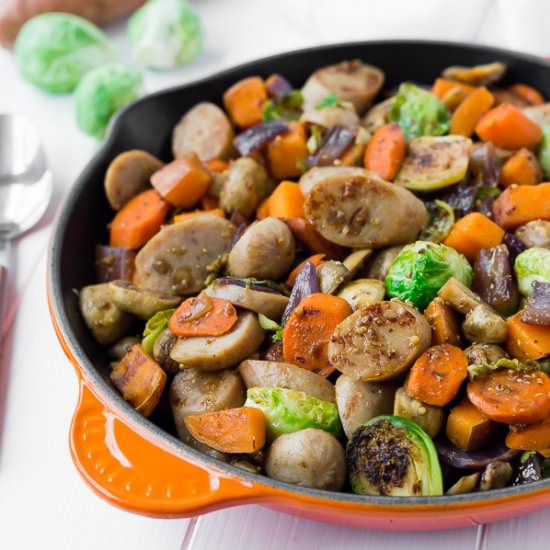 One Pan Sausage Dinner with Veggies