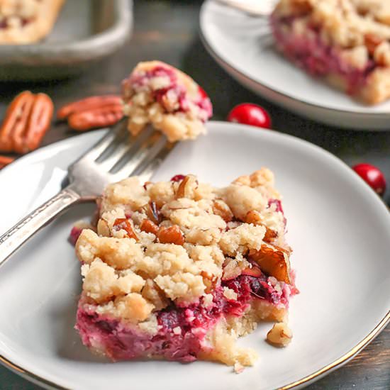 Paleo Cranberry Crumb Bars