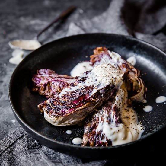 Grilled Radicchio with Dressing