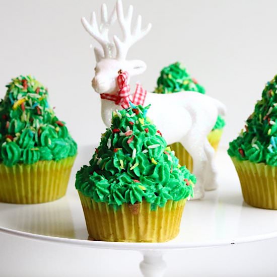 Christmas Tree Cupcakes Low Carb