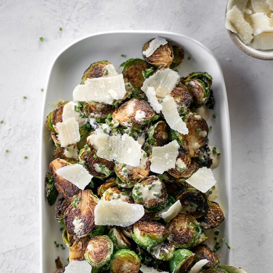 Crispy Brussels Sprouts with Caesar