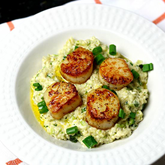 Scallops & Cauliflower Risotto