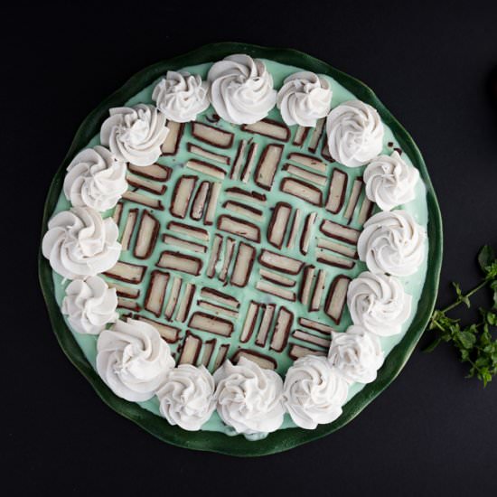 Vegan Mint Chocolate Ice Cream Pie