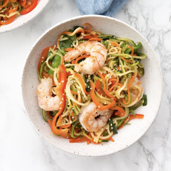 Shrimp Lo Mein with Zoodles