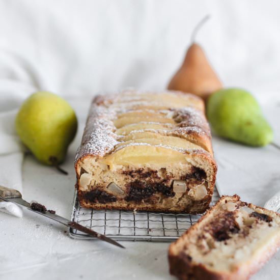 Pear Chocolate Ginger Loaf
