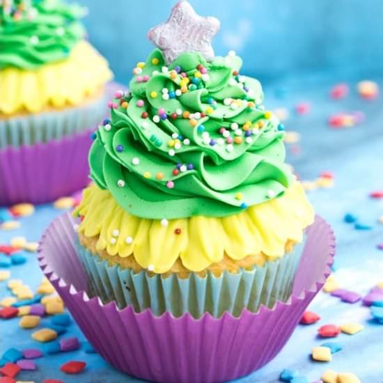 Christmas Tree Cupcakes