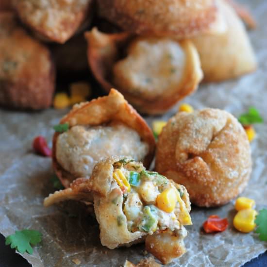 Mexican Street Corn Won Tons