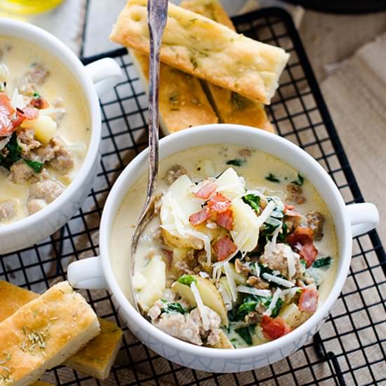 POTATO SAUSAGE SPINACH SOUP