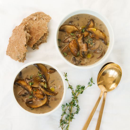 Healthy mushroom soup