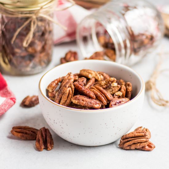 Maple Vanilla Spiced Pecans