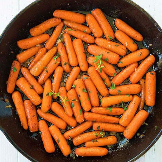 Brown Butter Maple Roasted Carrots