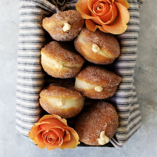 Filled Cinnamon and Sugar Donuts