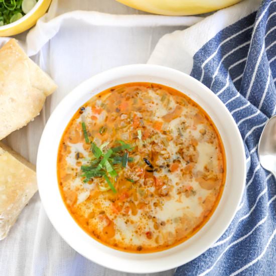 Sausage Wild Rice Soup