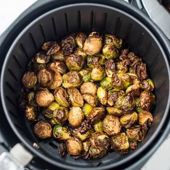 Air Fryer Roasted Brussels Sprouts