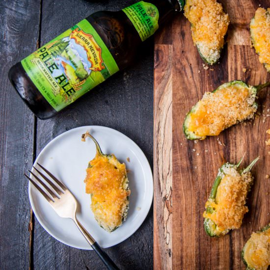 Beer Mac N Cheese Stuffed Jalapenos
