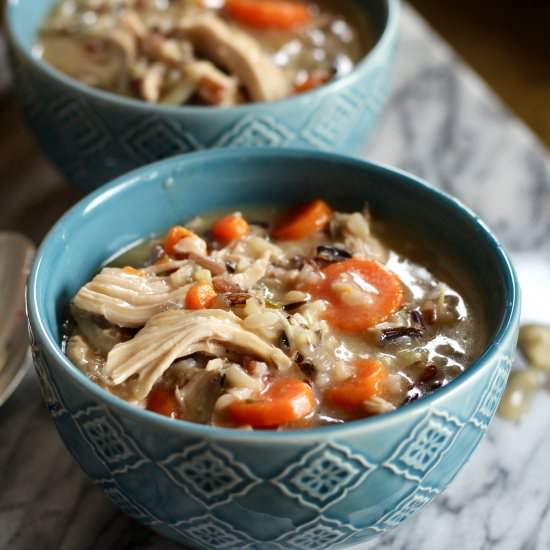 Healthy Turkey and Wild Rice Soup