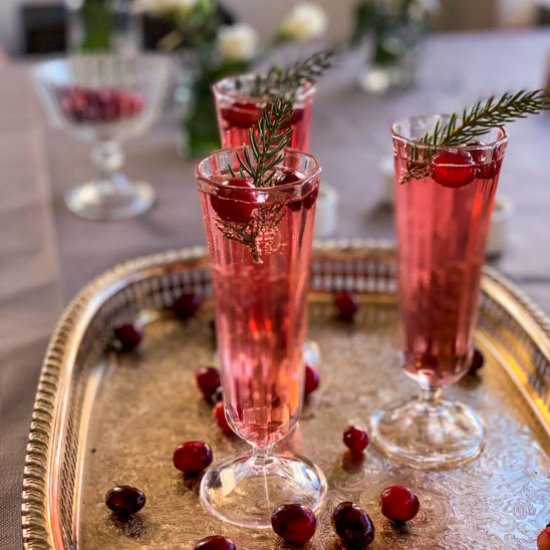 Cranberry Champagne Cocktail