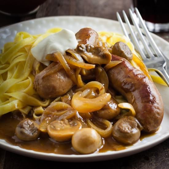 Sausage Stroganoff