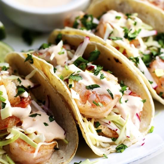 The BEST Shrimp Tacos