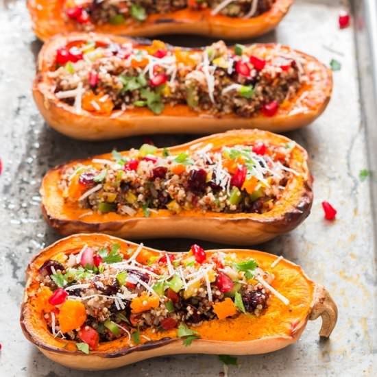 Stuffed Butternut Squash With Quinoa