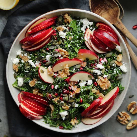 Apple and Walnut Kale Salad