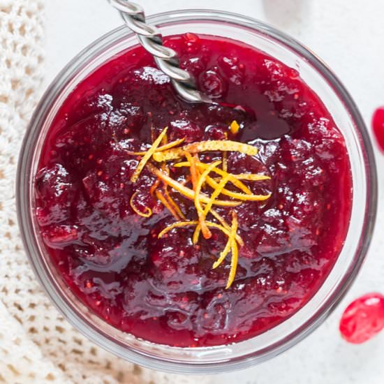 Refined sugar free Cranberry Sauce